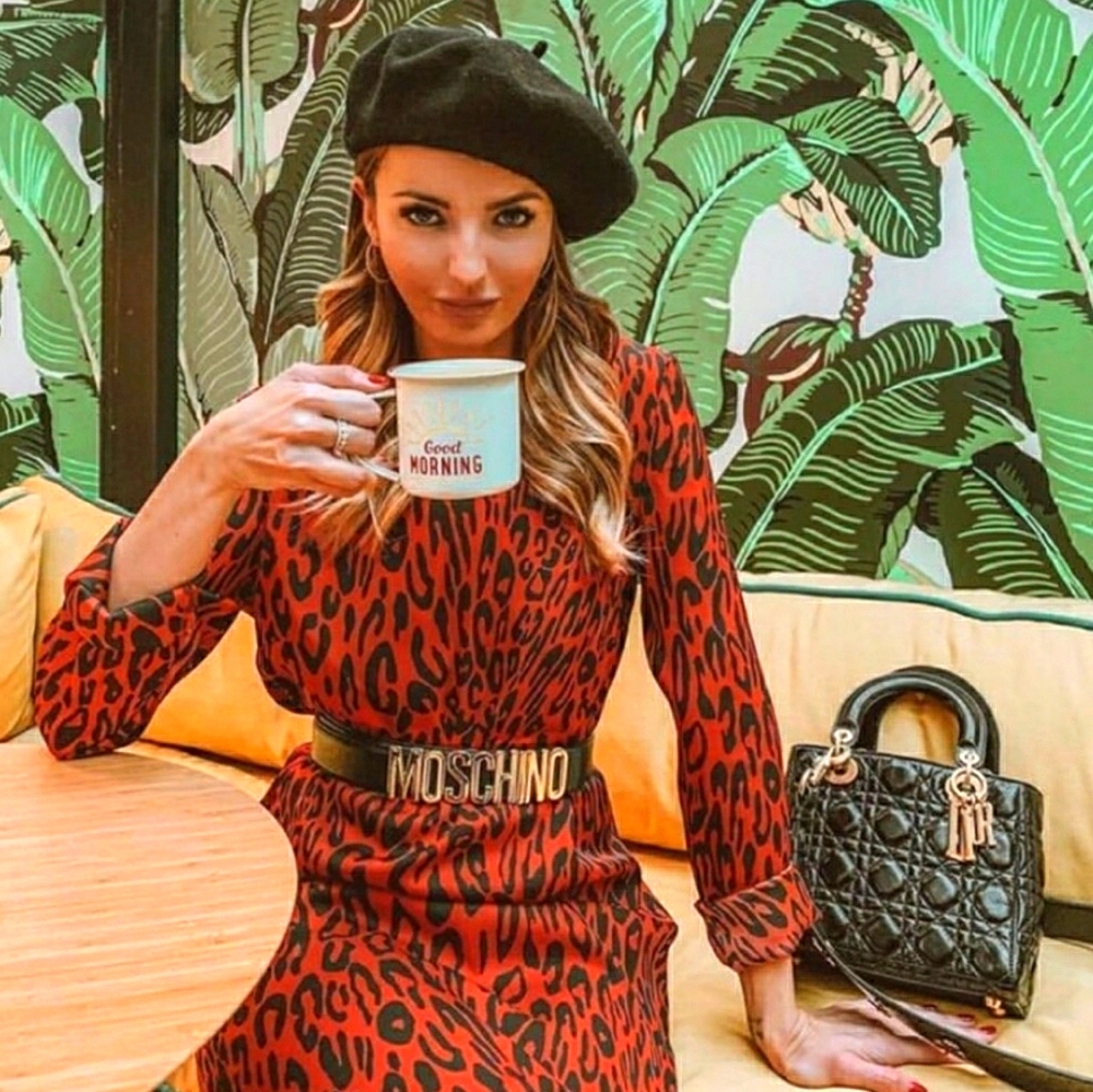 ZARA Animal Print Red Maxi Dress NWOT Blogger's Fa - Picture 1 of 14